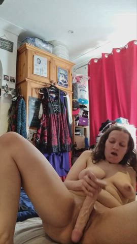 I was so horny after work tonight I had to fuck my pussy with my big dildo - free porn video