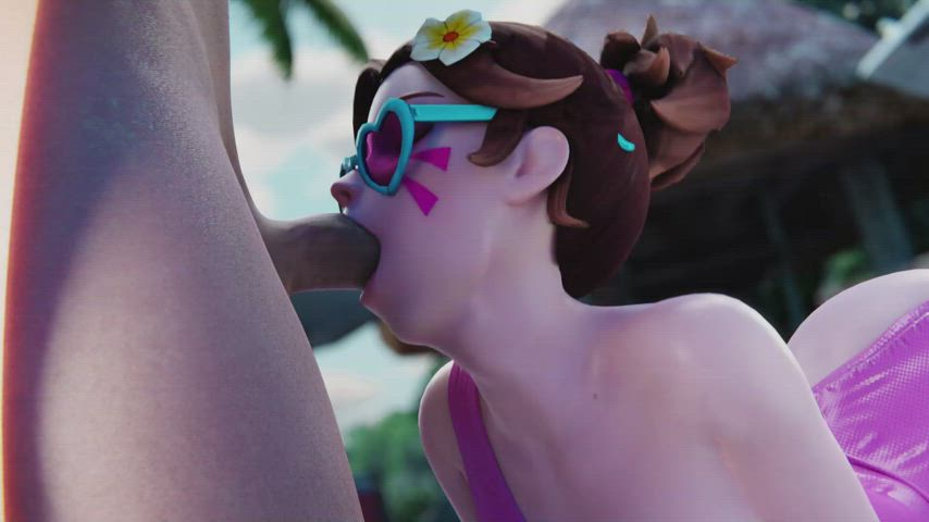 Dva Deep Throat (HentaiVR / Grand Cupido) [Overwatch] - free porn video
