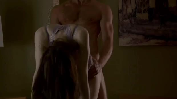 Alexandra Daddario's big tits jiggling as shes fucked on all fours - free porn video