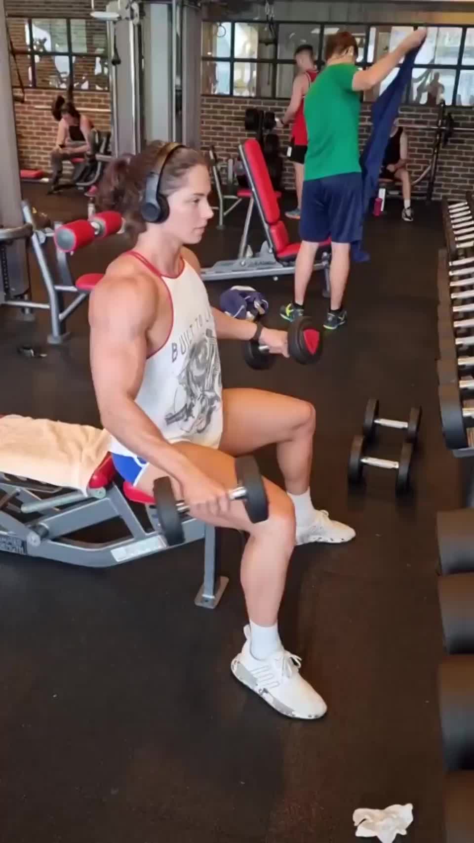 Today's arm workout - free porn video