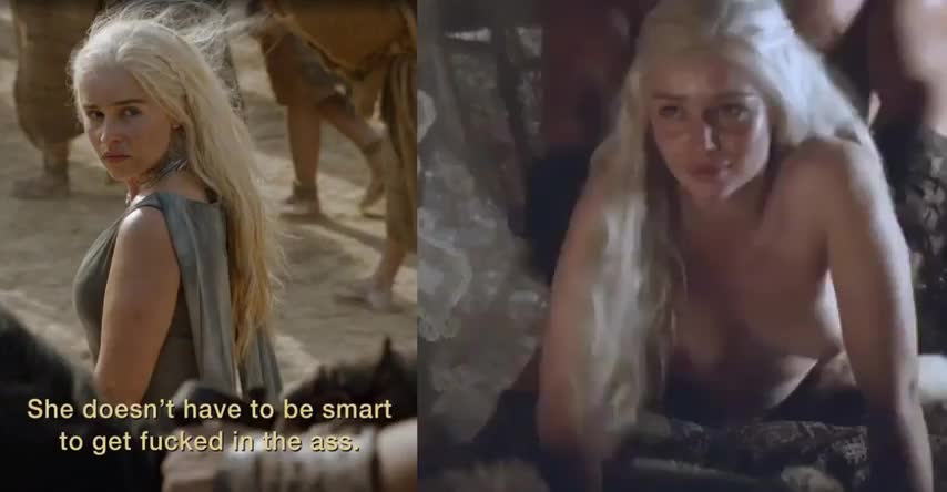 I would have love to watch Daenerys(Emilia Clarke) become a Dothraki camp fuckdoll in season 6 - free porn video