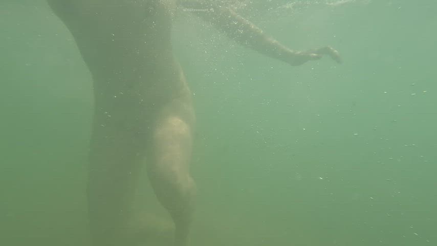 I was dared to swim naked [GIF] - free porn video