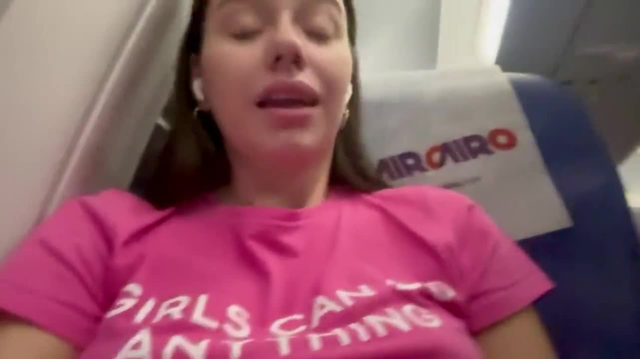 I love being creampied, even in plane - free porn video