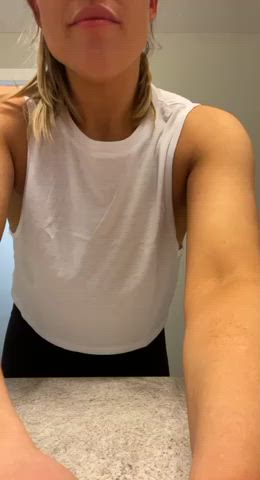 Maybe I should consider wearing a bra with this shirt? - free porn video