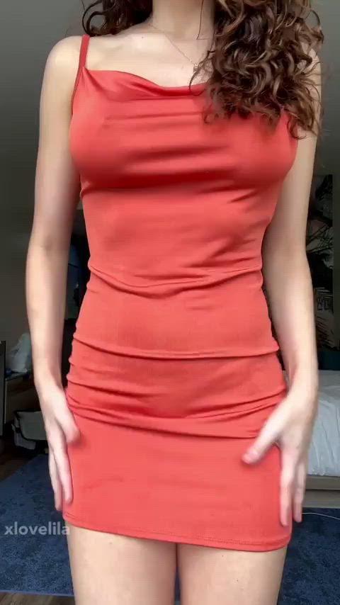 Could you choose between my tits and my ass under this dress? - free porn video