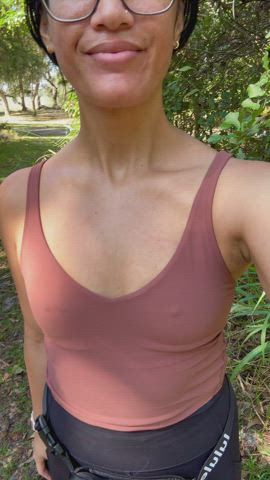 Making them bounce while on my hike is fun - free porn video