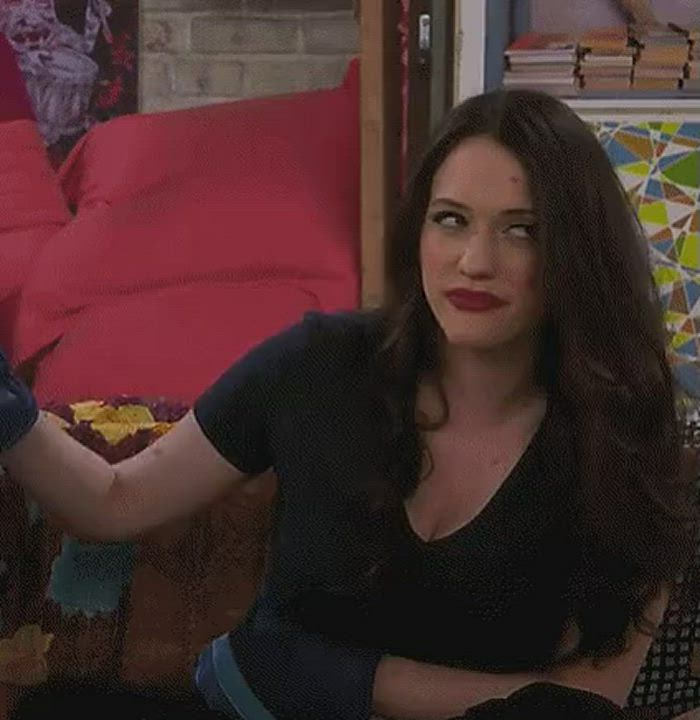 I want Kat Dennings to jerk me off like this so I can cum straight on her huge jiggling tits - free porn video