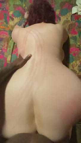 Rough Interracial Backshots with a Redhead PAWG - free porn video