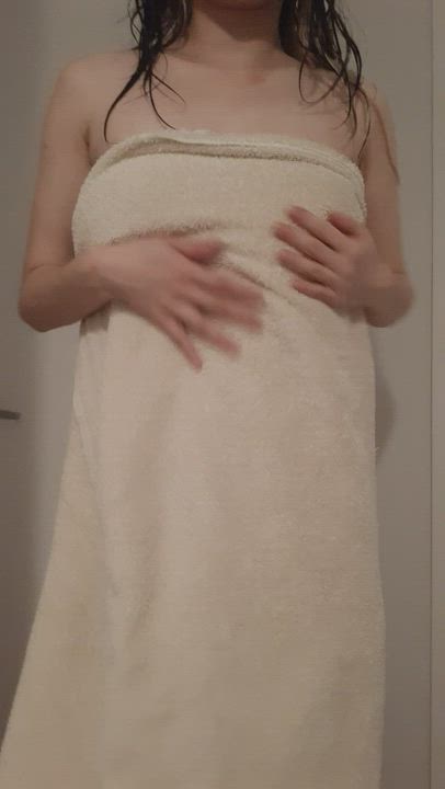 My towel hides a lot :P - free porn video