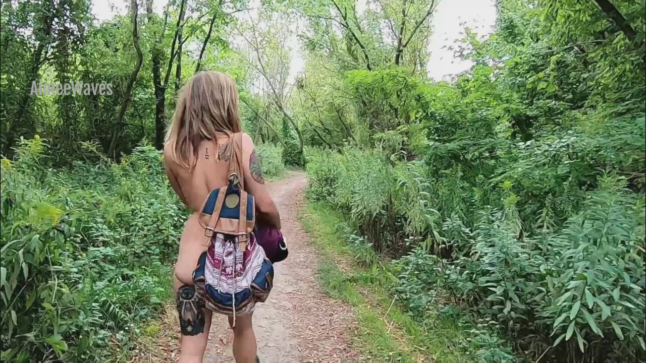 It's too hot to hike with clothes on [gif] - free porn video