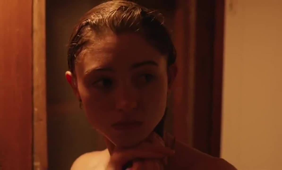Natalia Dyer getting out of the shower - free porn video