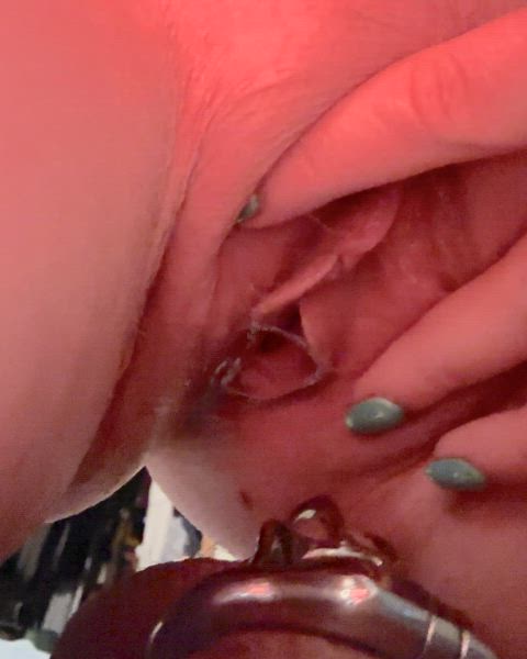 My wife enjoys verbally degrading me after fucking her bull while her creampie drips down onto my chastity cage. She made me sleep with his semen on my “spurt” - free porn video