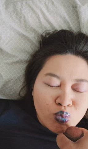 big cum blast for her face and lips - free porn video