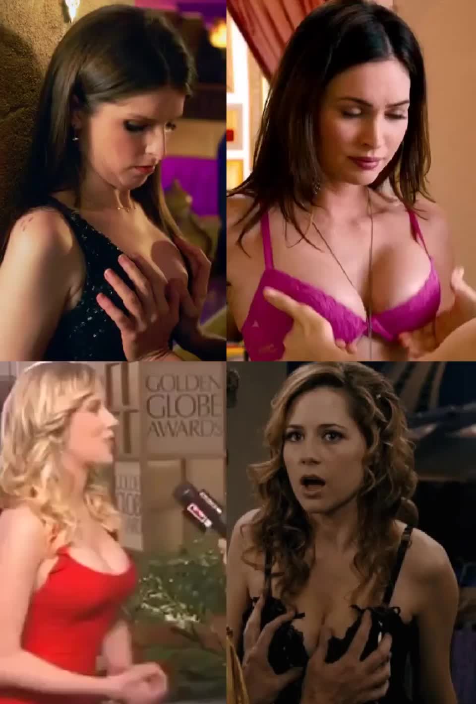 Groping edition: Anna Kendrick, Megan Fox, Scarlett Johansson and Jenna Fischer - free porn video