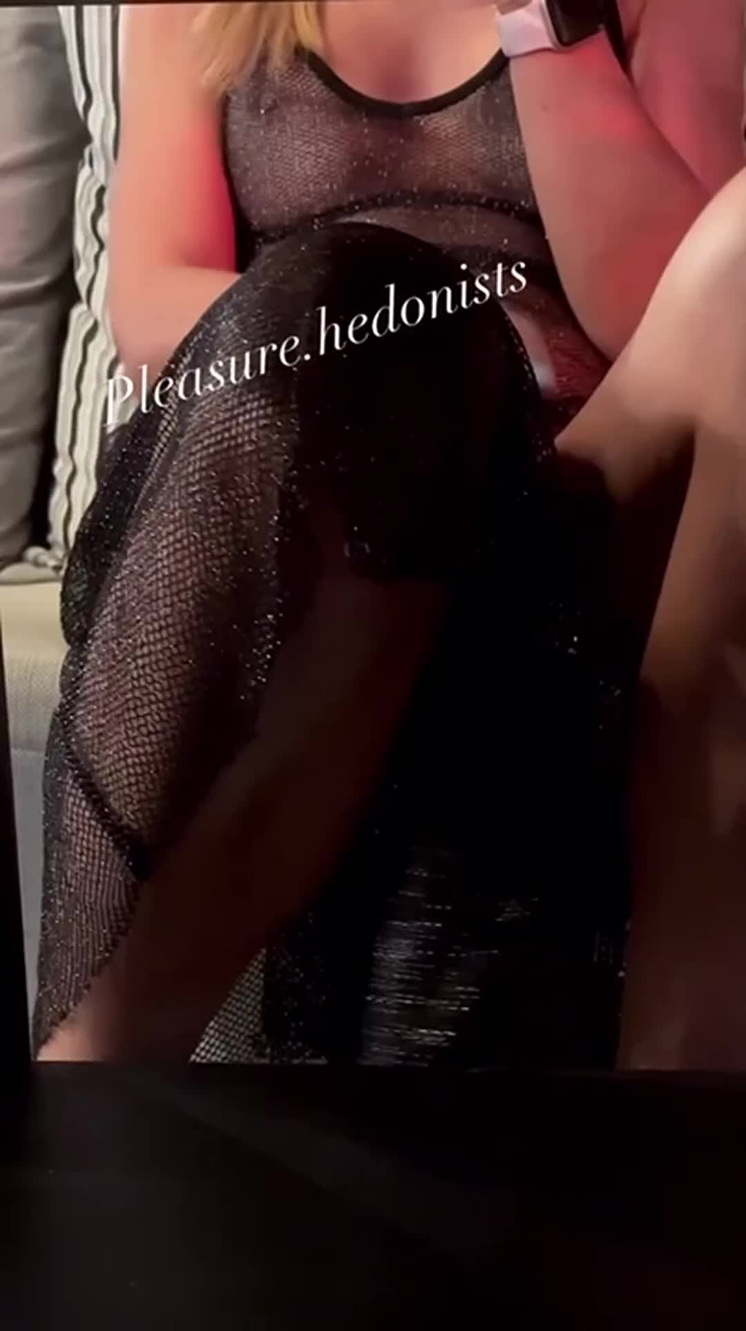 Dared to wear this dress and masturbate in a crowded restaurant - free porn video