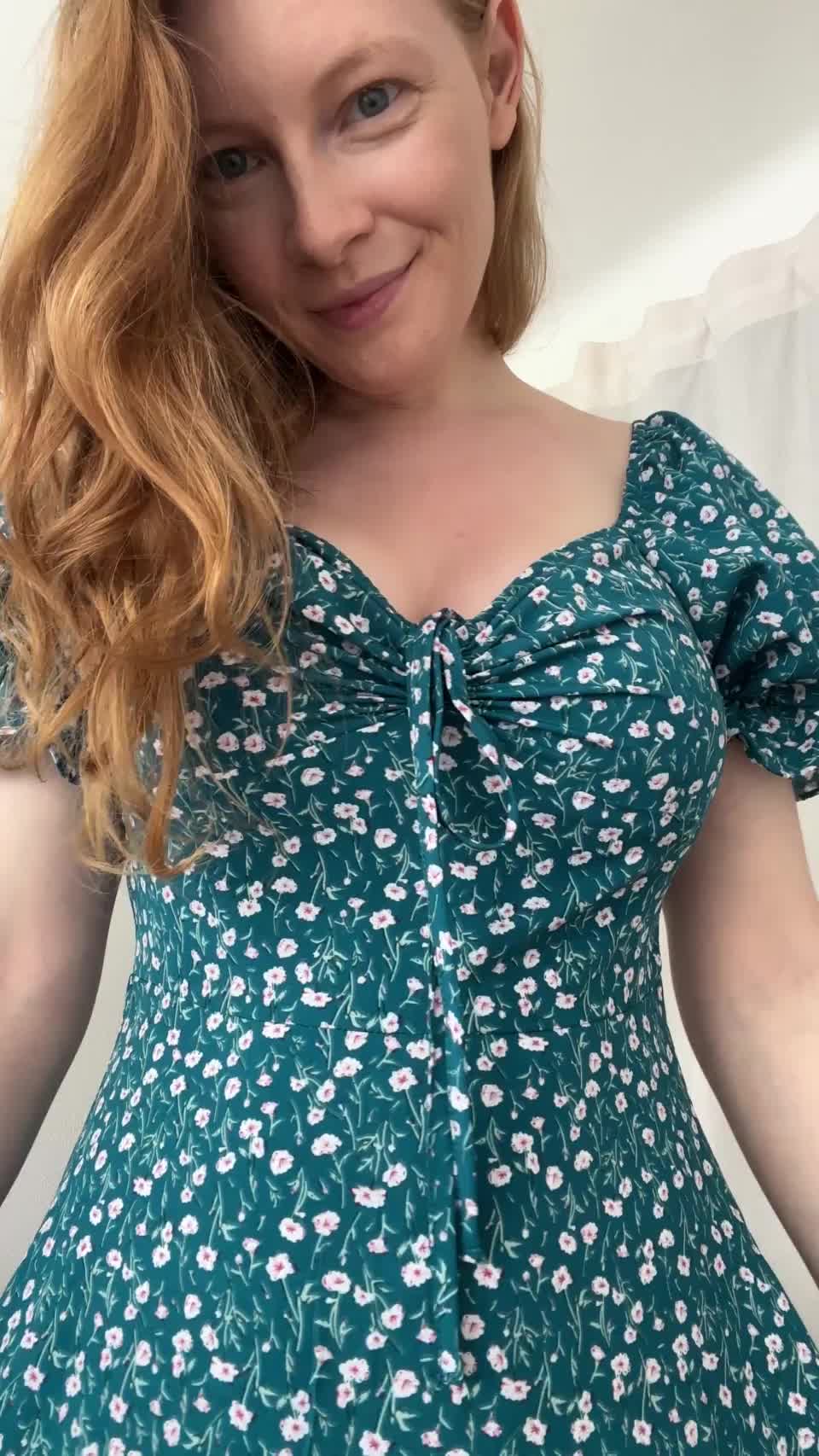A redhead with big naturals... what more could you ask? - free porn video