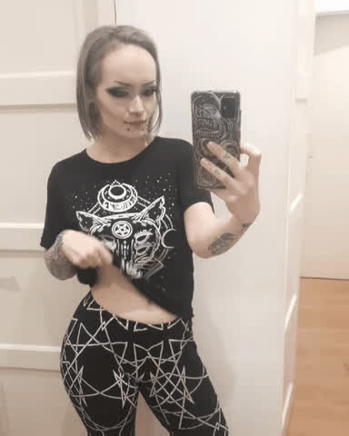 It would make my day if even one person liked my petite goth body 🖤 - free porn video