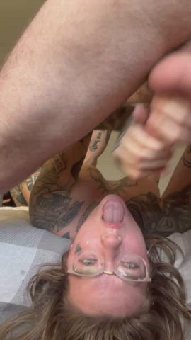 face fucking facial on my glasses - free porn video
