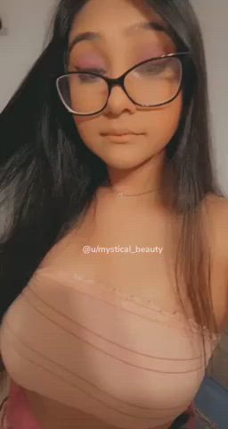 Just wanted to show you my new glasses, and my tits - free porn video
