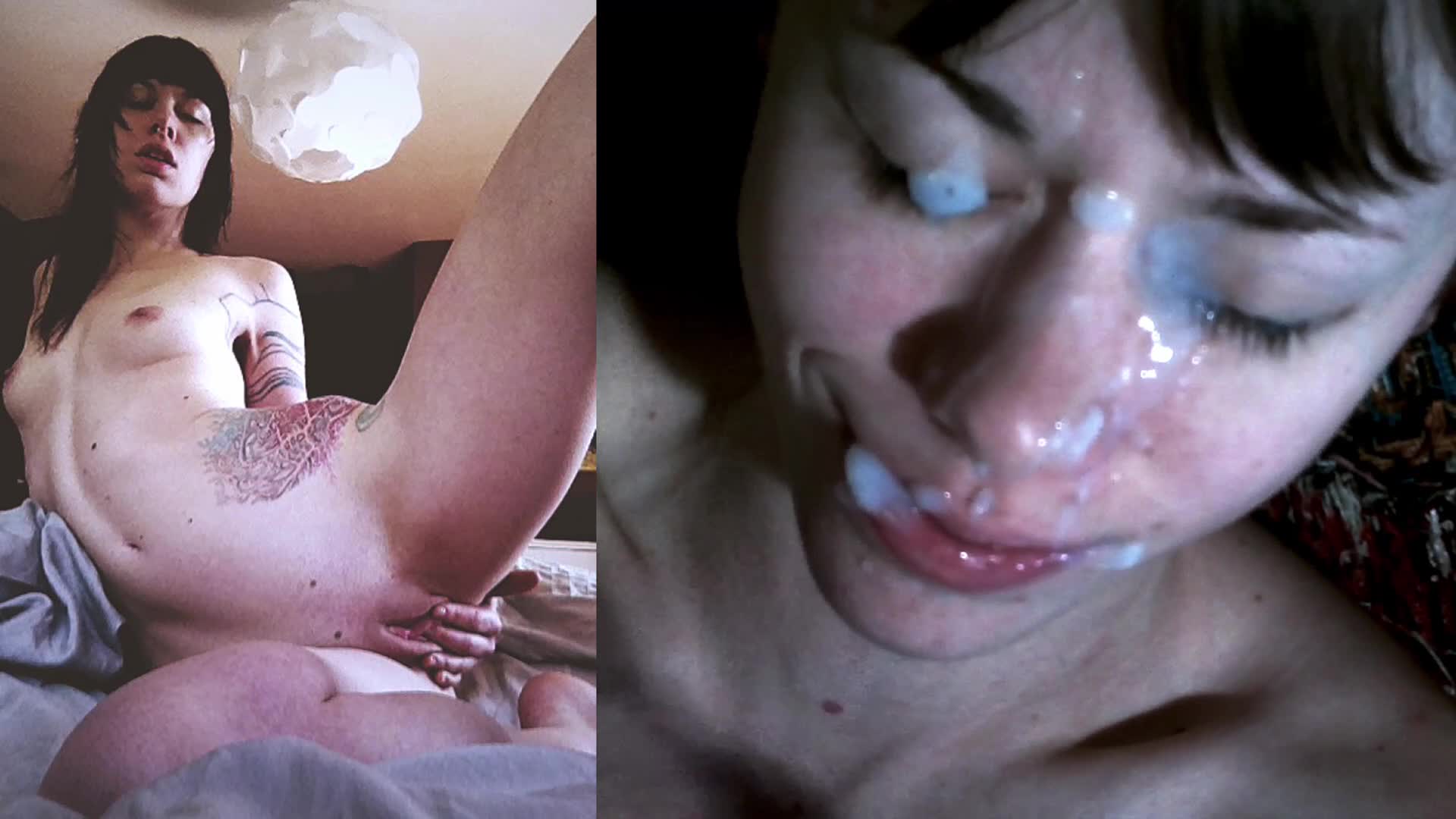  Brunette Facial POV - free porn video