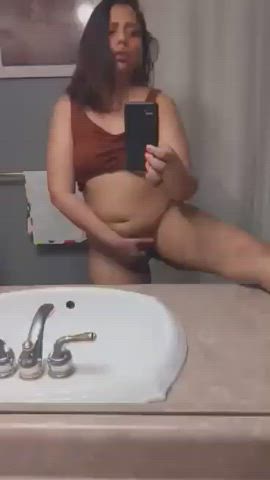 Sneaked into my parents' washroom just to get off to the thought of you ;) - free porn video