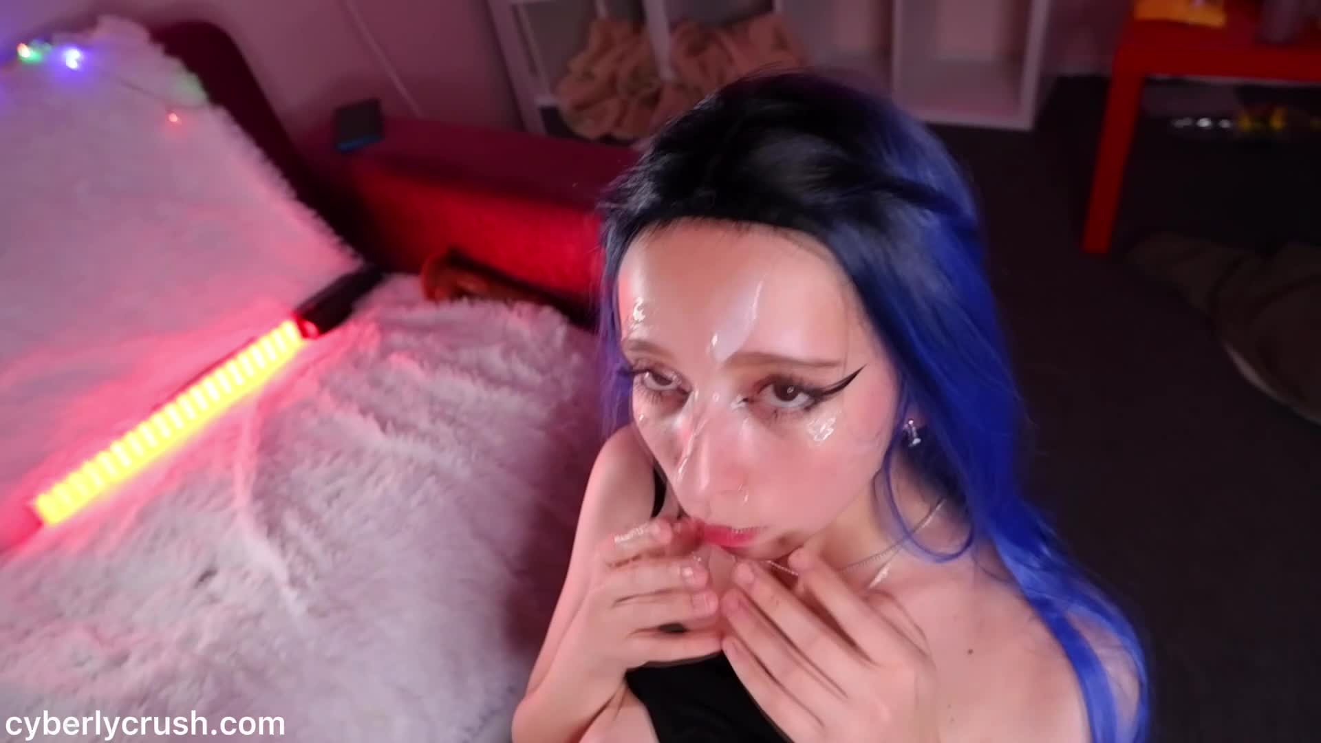 I didn't realize there would be so much on my face - free porn video