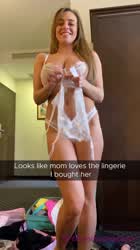 [M/S] Mom Likes The New Lingerie I Bought Her - free porn video
