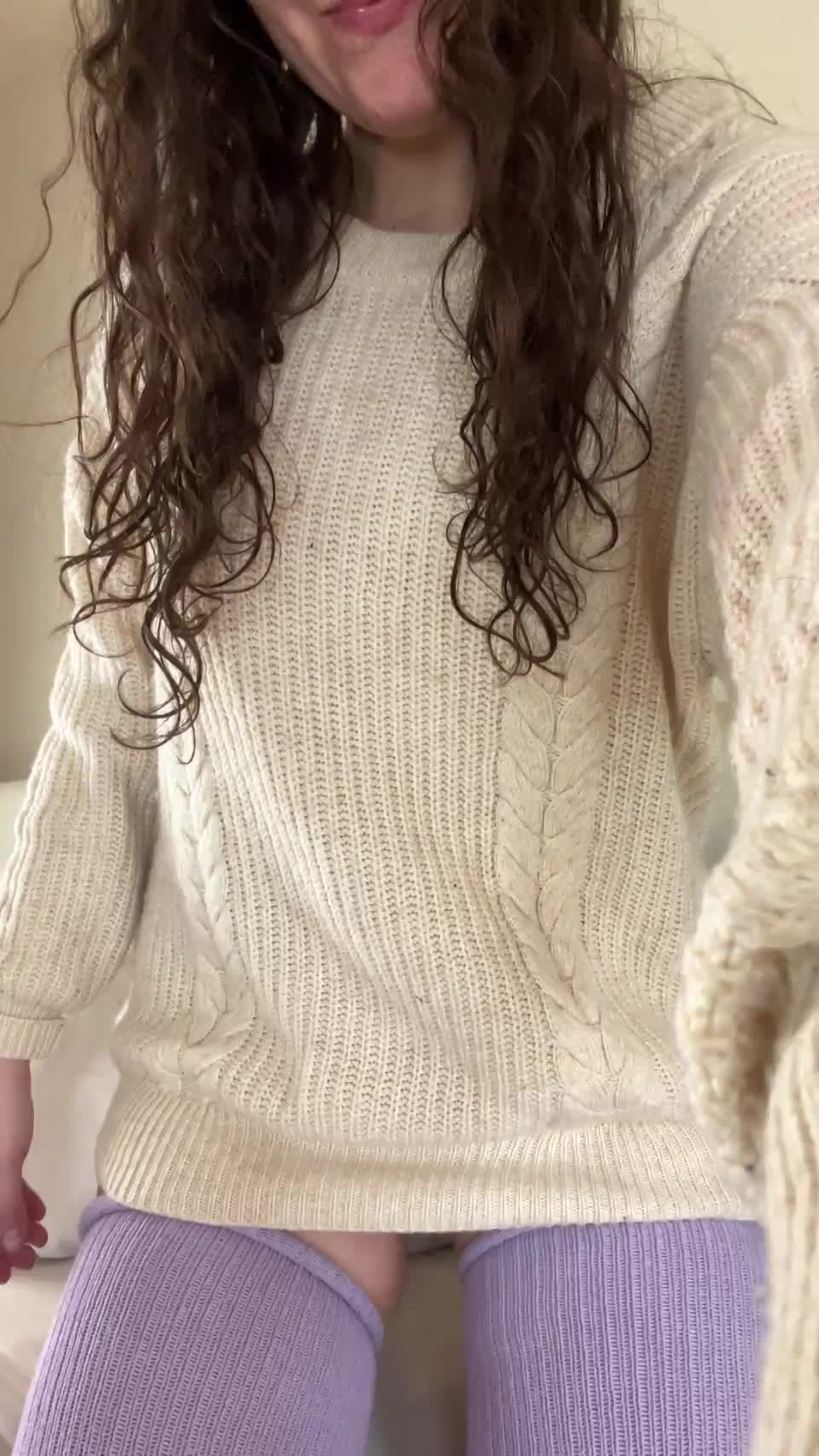 do you like what’s under my sweater? 😇 - free porn video