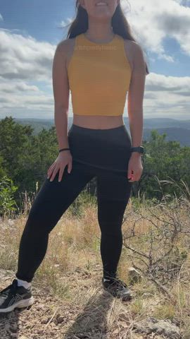 Anyone brave enough to try a mid hike fuck? [GIF] - free porn video