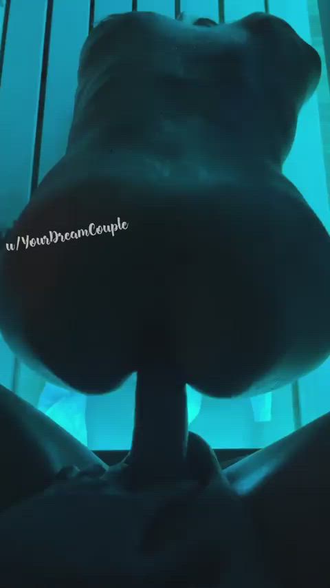 Bucking up against him in the sauna...wait for the lights! - free porn video