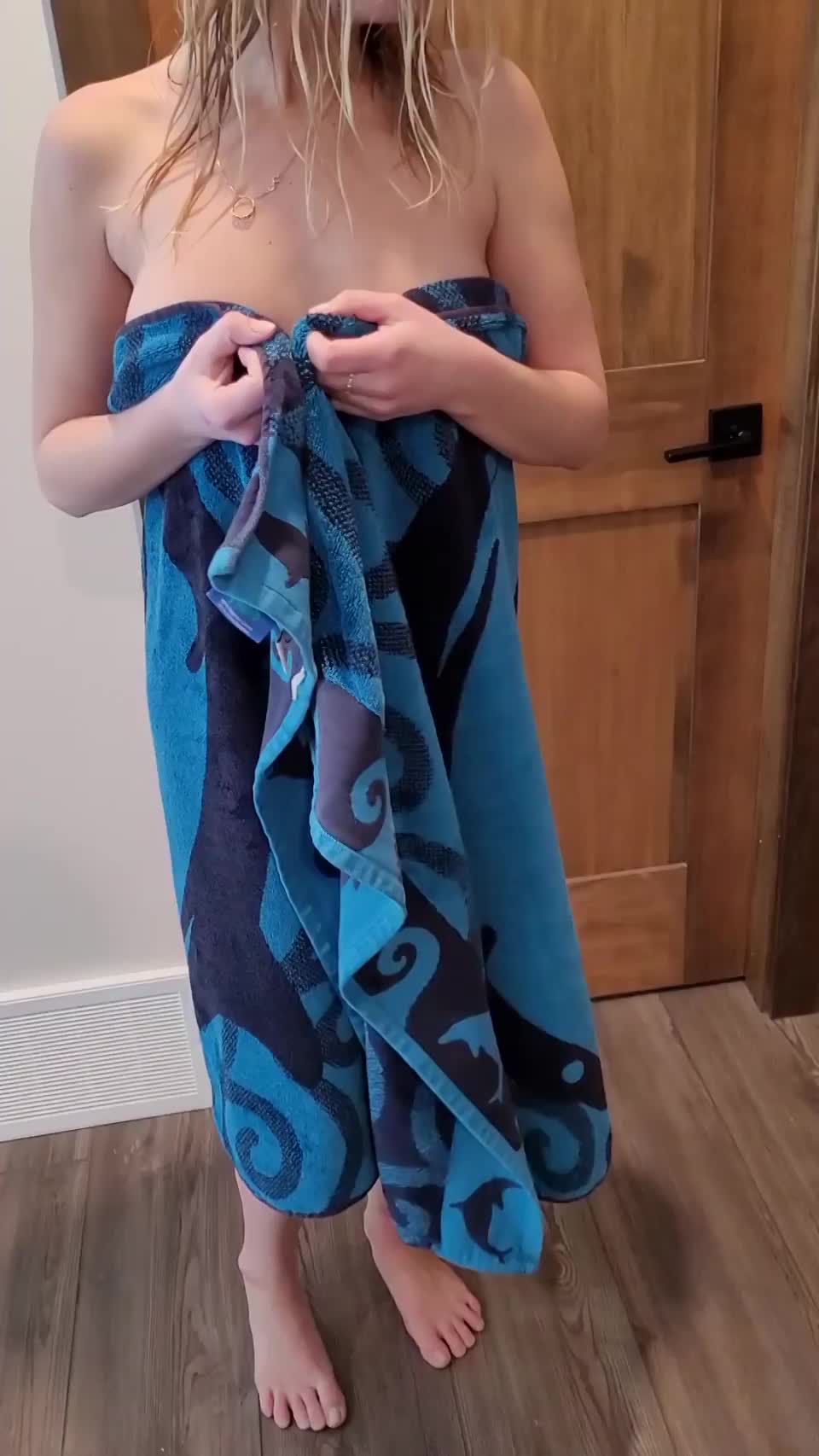 A little tease for you in nothing but a towel ;) - free porn video