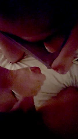 Handjob cumshot in panties as performed by hesitant-housewife - free porn video