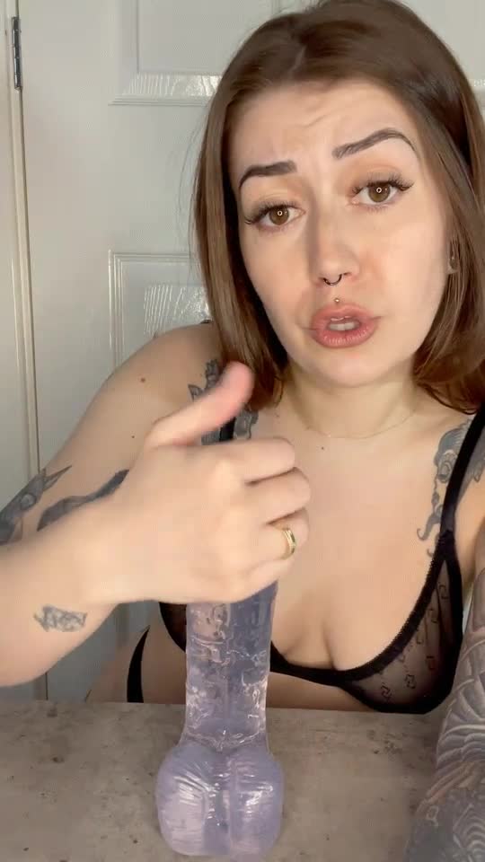 Massive dildos are great for JOI - free porn video