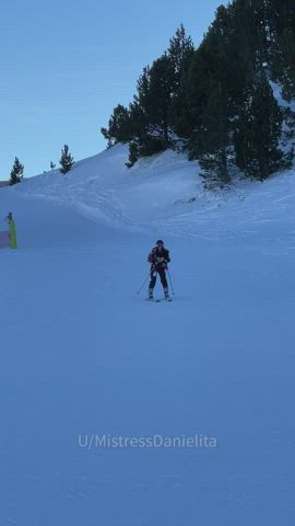 This was a fun challenge for me on my second day learning to ski [gif] - free porn video