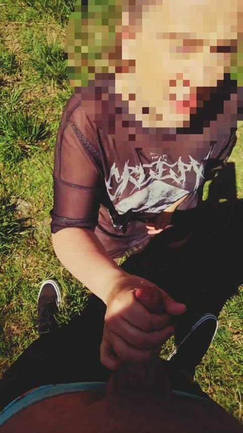 Making him squirm whilst out on a walk - free porn video
