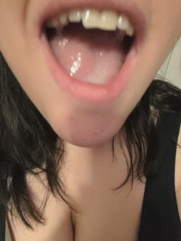 How about I spit this in your mouth? 😈 - free porn video