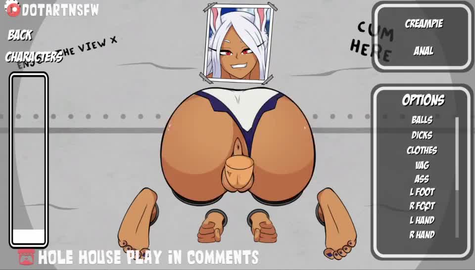 Mirko Thicc Ass Gets Stuck And Creamed (DotArtNSFW) [My Hero Academia] - free porn video