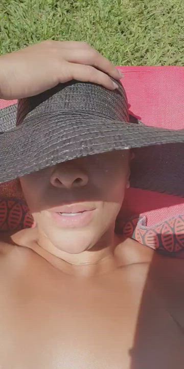 Just doing a little tanning on this Fri-YAY⛱😘 - free porn video