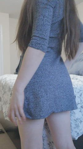 my dress is the perfect length to show off my little asshole - free porn video