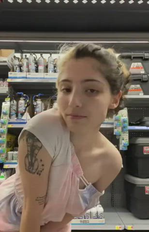 Who would fuck her right there in the store? - free porn video