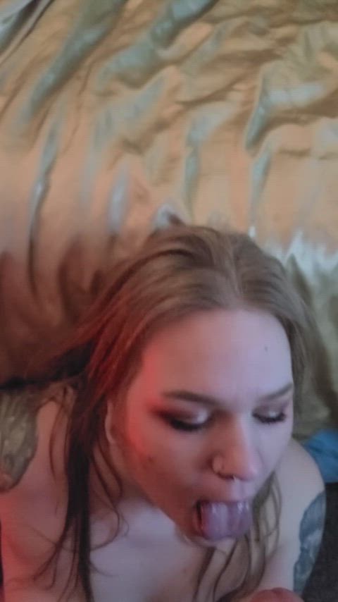 Submissive girl taking a messy facial BTBF - free porn video