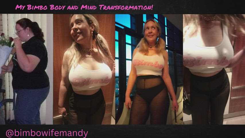 Went out in public for the first time declaring I am a BIMBO - 37F MILF Bimbo transformation (1650cc implants, fillers, Bimbo Hypno, etc) - free porn video