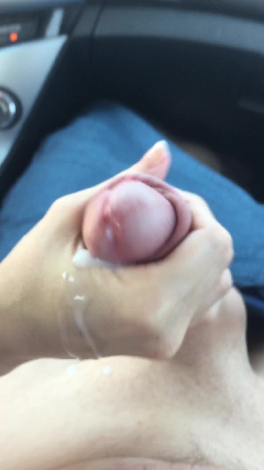 Horny Wife Handjob Cumshot  in Car - free porn video