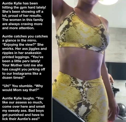 Auntie Kylie caught you staring! - free porn video