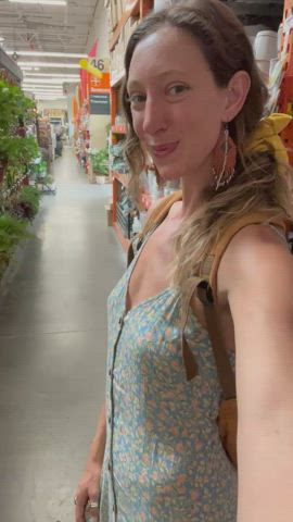 I didn’t wear anything under my dress today [gif] - free porn video