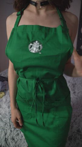 This naughty barista is ready to milk your cock ;) - free porn video