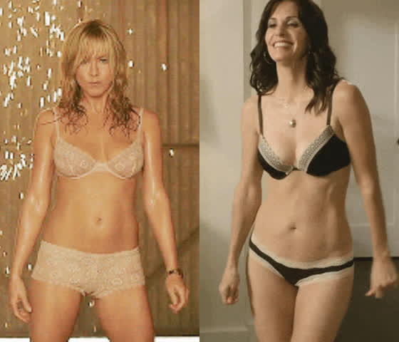 Courtney Cox and Jennifer Aniston's bodies have aged like a fine wine - free porn video