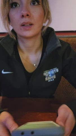 He kept telling me to flash him at the bar [gif] - free porn video