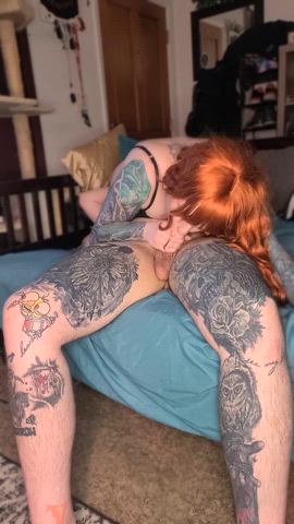 My hair was kissed by fire, and your cock is getting kissed by me - free porn video