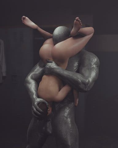 Moira Burton getting her throat swabbed by Mr.X [Resident Evil] (avstral) - free porn video